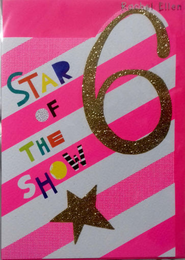 Picture of 6 STAR OF THE SHOW PINK CARD